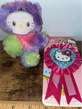 Hello Kitty & Friends Cutie Cuff Slap Bracelet Rainbow & Confetti Heart Ribbon